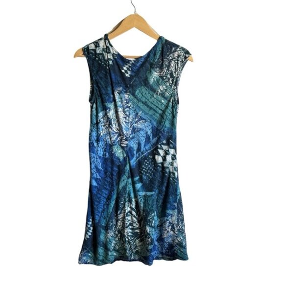 Jams World Dress Size Small Tapa Jungle Blu Vintage Blues Jungle Beach - Picture 6 of 13